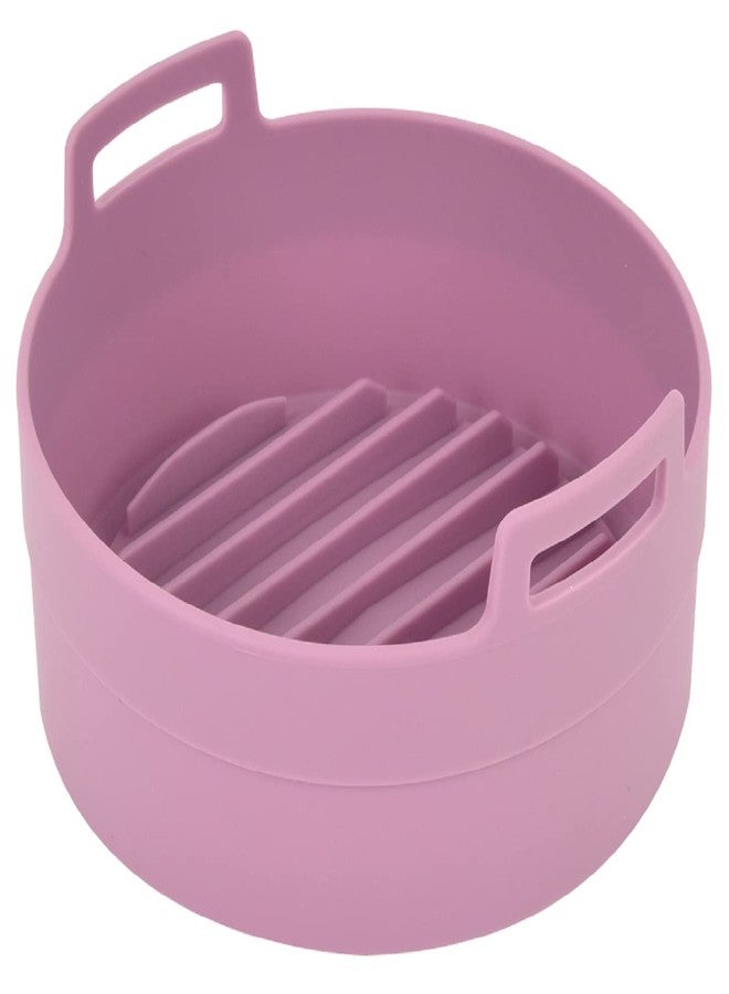 jNE Premium Air Fryer Silicone Pot, Bowl, Basket | Food Safe Air Fryers Oven Accessories | Easy to Clean | Replacement of Parchment Liners | 6.3 inches in diameter, Pink - Image 1
